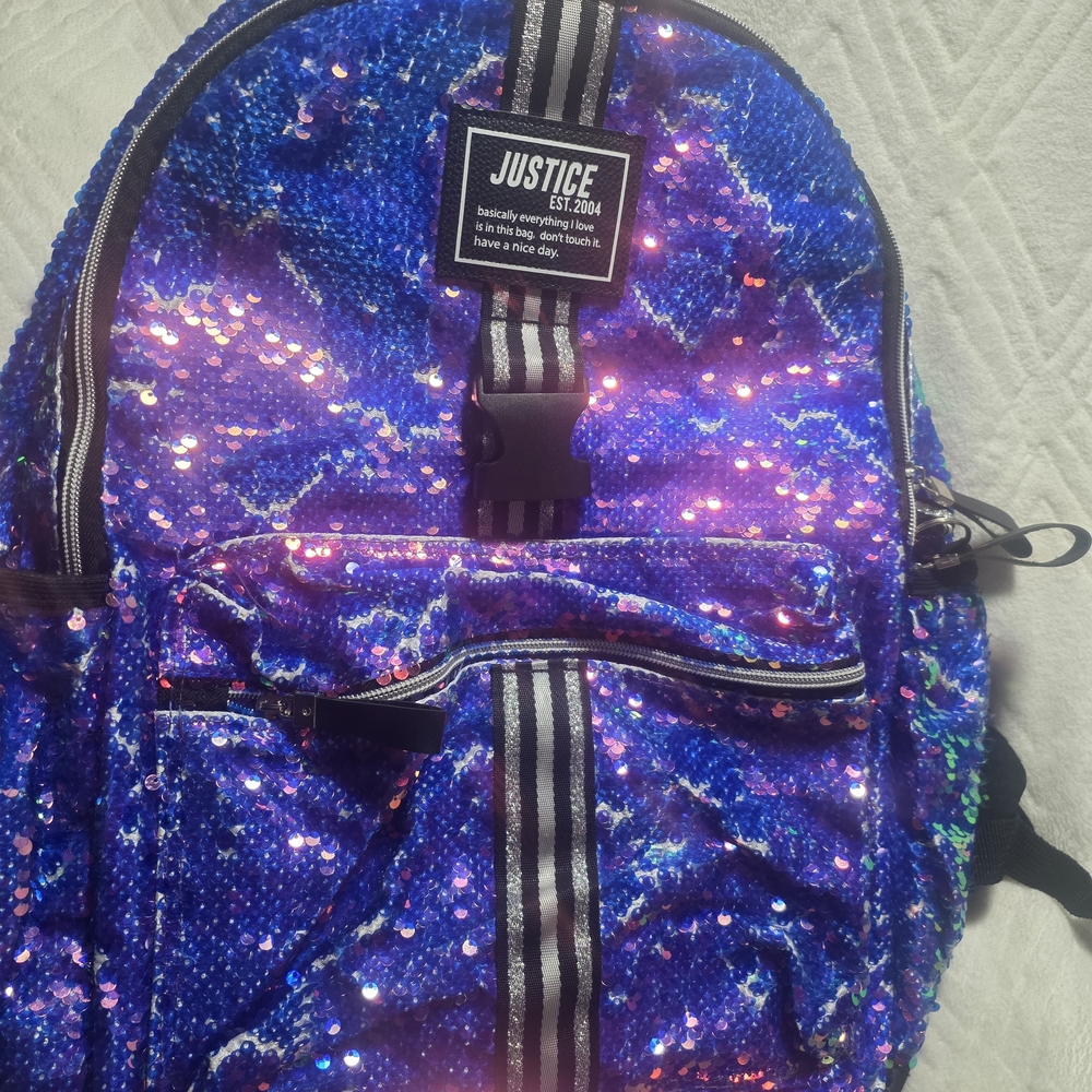 Justice Girls 17" Backpack, Lunch Tote and Pencil Case, 3-Piece Set Multicolor